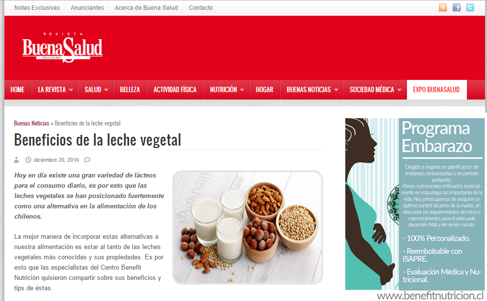 Beneficios de la leche vegetal REVISTA BUENA SALUD